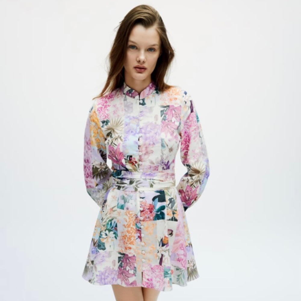 Zara Floral Print Dress, XS